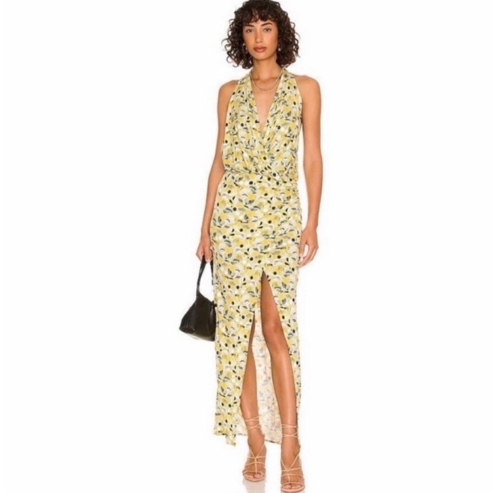 Free People Dress Medium M Daria Halter Apple Mint Combo Summer Maxi Women’s